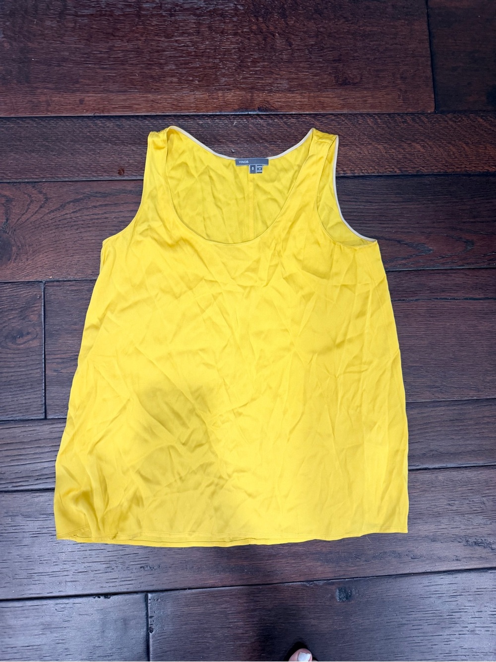 Vince Yellow Scoop Neck Tank Top